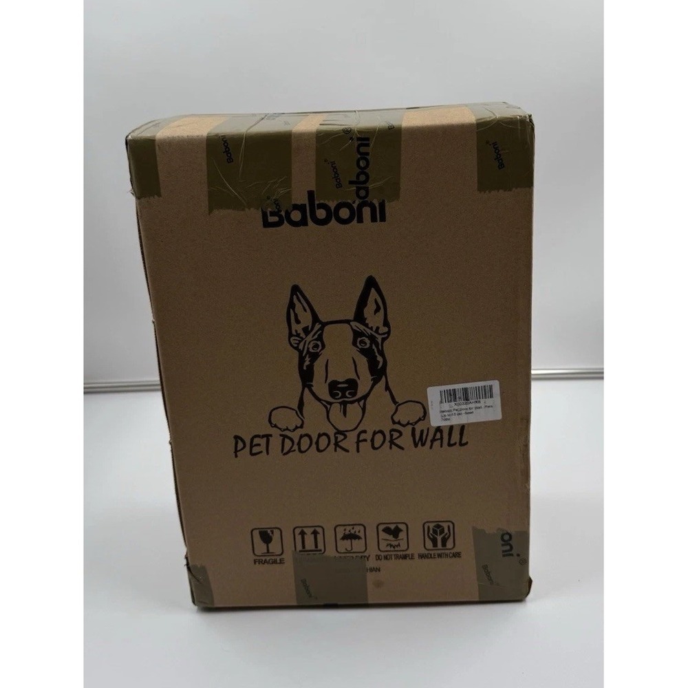 Baboni Pet Door for Wall, Steel Frame and Telescoping Tunnel, Aluminum‎ Lock, Sm